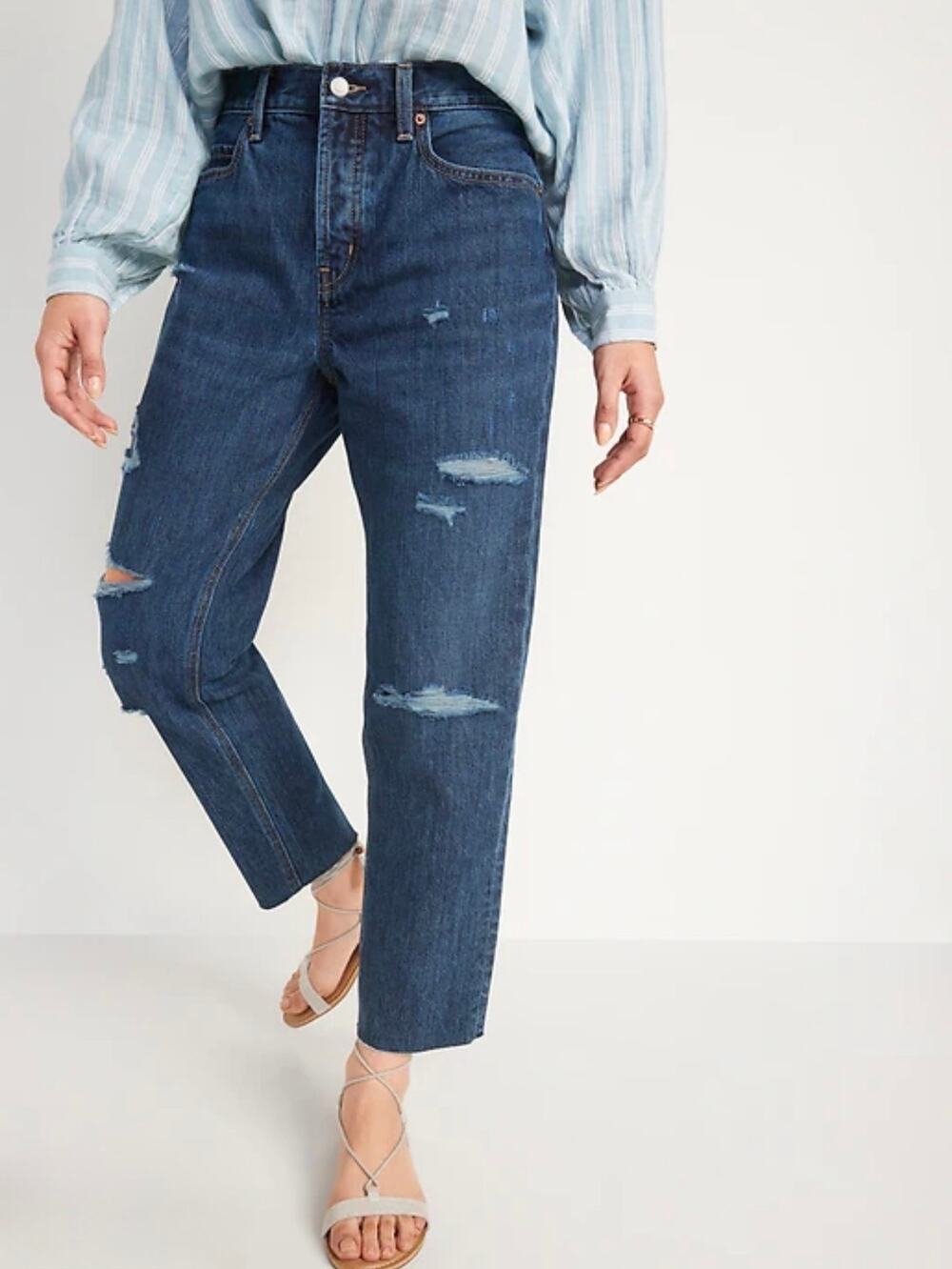 Old Navy Women's High Rise Slouchy Straight
Distressed Jean Sz 6P